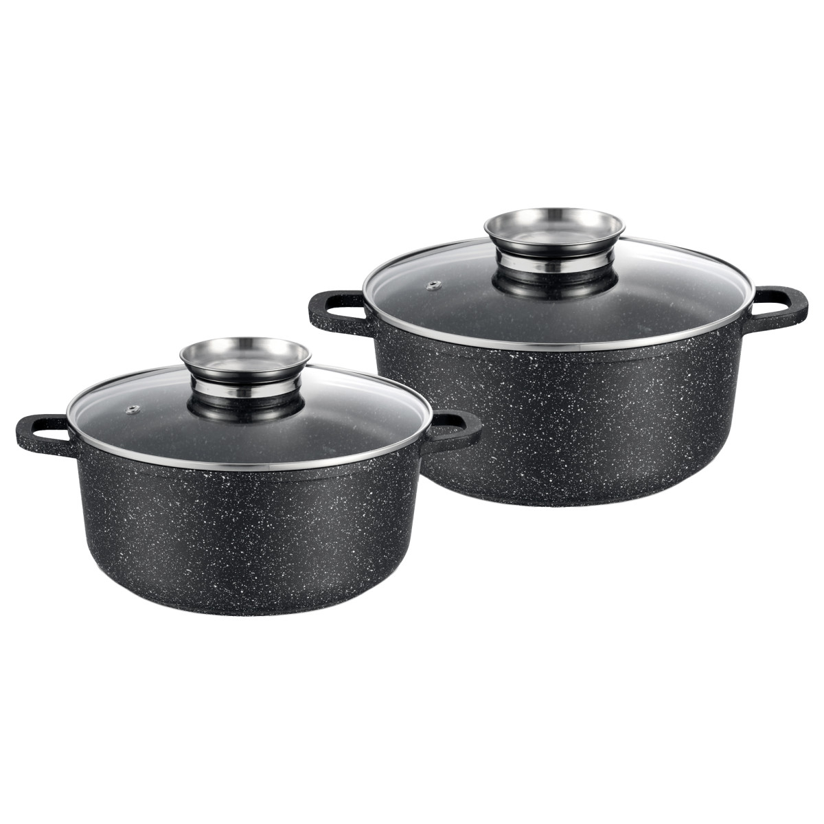 Набір каструль GT-2404-28/30 покриття MARBLE, 4пр. (6.5л/7.9л) Gusto