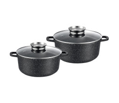 Набір каструль GT-2404-28/30 покриття MARBLE, 4пр. (6.5л/7.9л) Gusto