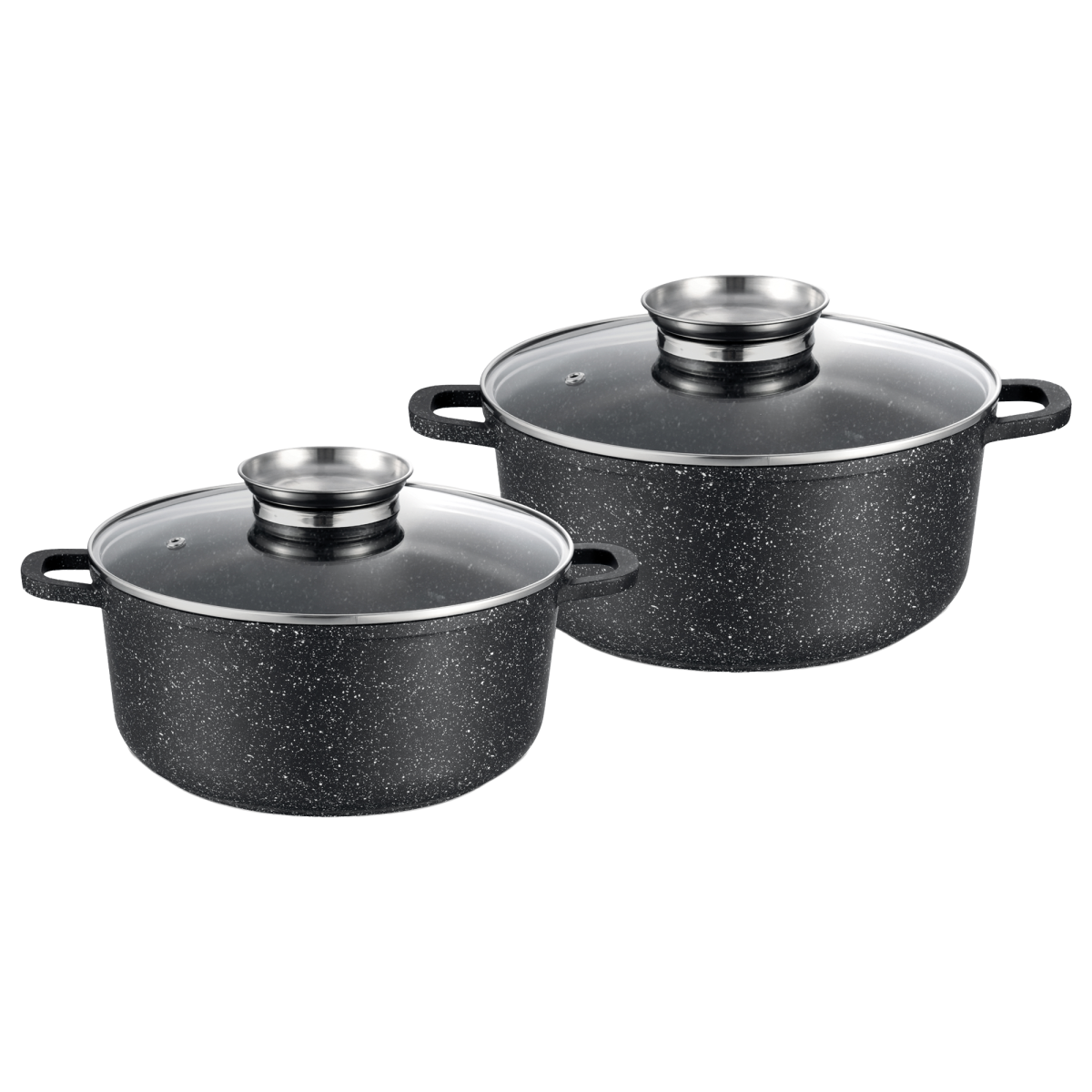 Набір каструль GT-2404-28/30 покриття MARBLE, 4пр. (6.5л/7.9л) Gusto