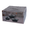 Набір квадратних каструль GT-2504-18/22/24 покриття MARBLE, 6пр. (2.0л/3.5л/4.4л) Gusto