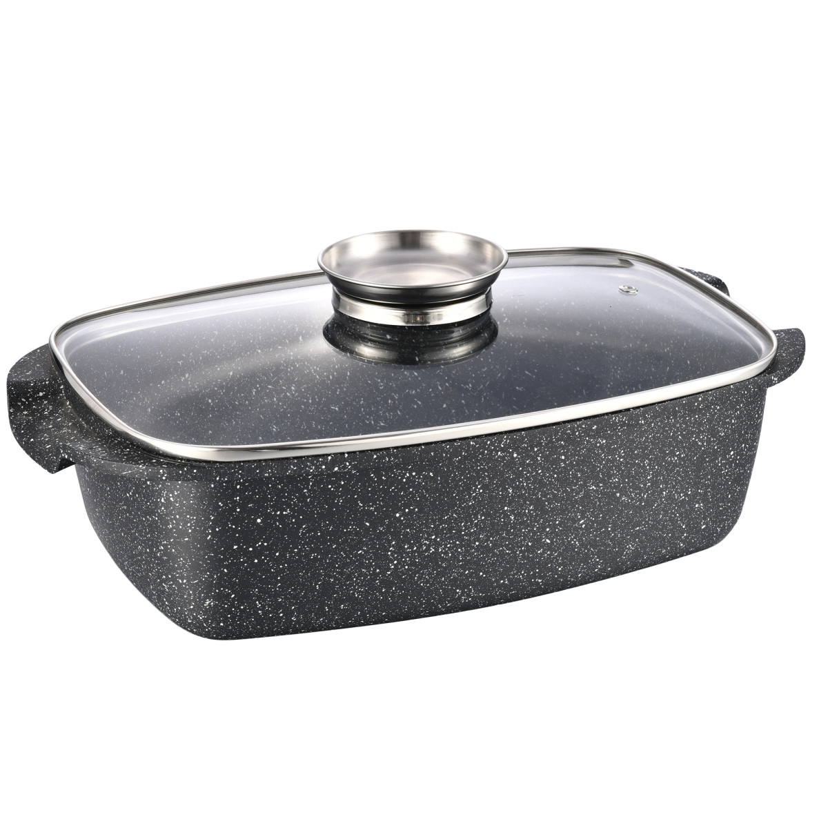 Жаровня GT-2504-32 покрытие MARBLE, 32x22х10.6cм. 5.5л Gusto