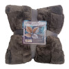 Плед VS-PL-4400G LuxuryFur 200х220см Графіт Versailles