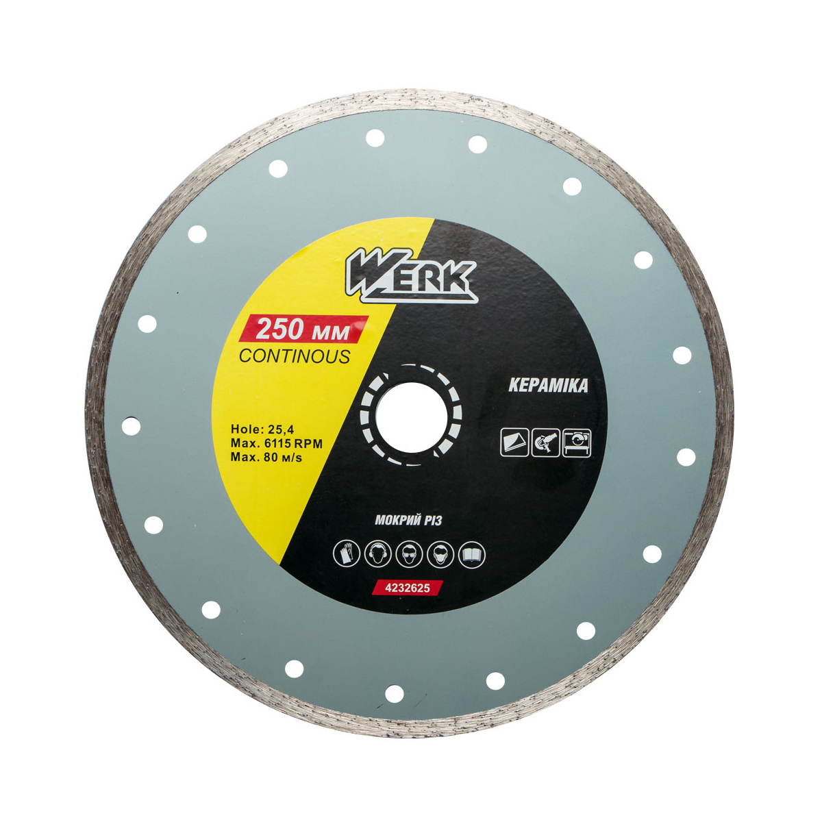 Алмазный диск Werk Ceramics 250x5x25.4 мм