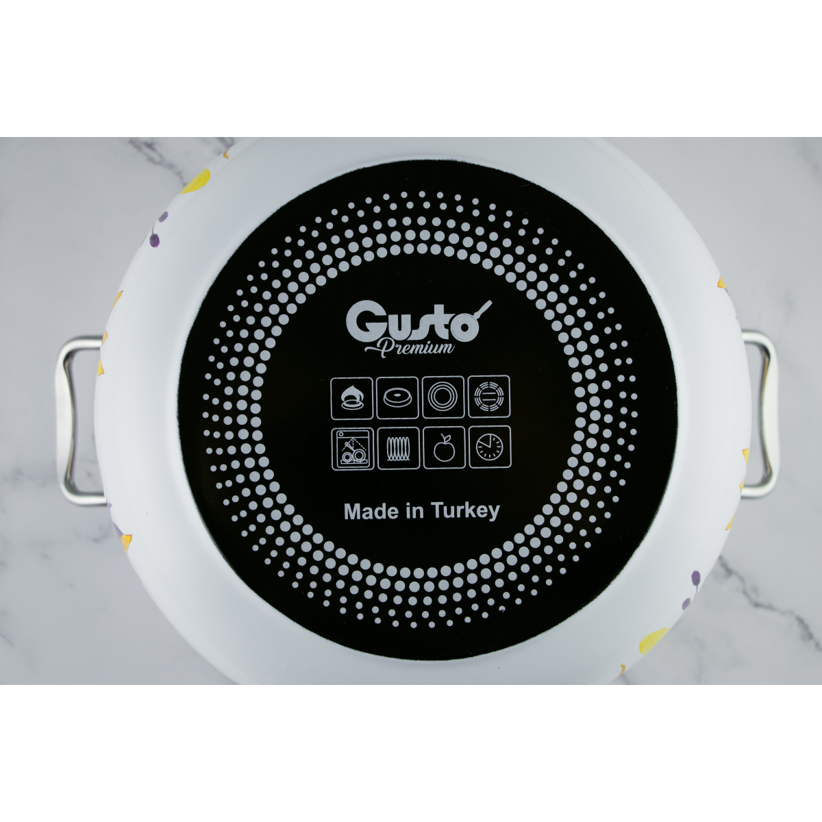 Каструля GT-T-216-W Акварель Premium 16 см 2.1 л GUSTO