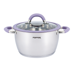 Кастрюля PR-1109-16 Purple iris Крышка с силиконовым ободком 16 см 1.6 л PEPPER