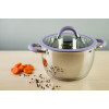 Каструля PR-1109-18 Purple iris Кришка з силіконовим обідком 18 см 2.3 л PEPPER