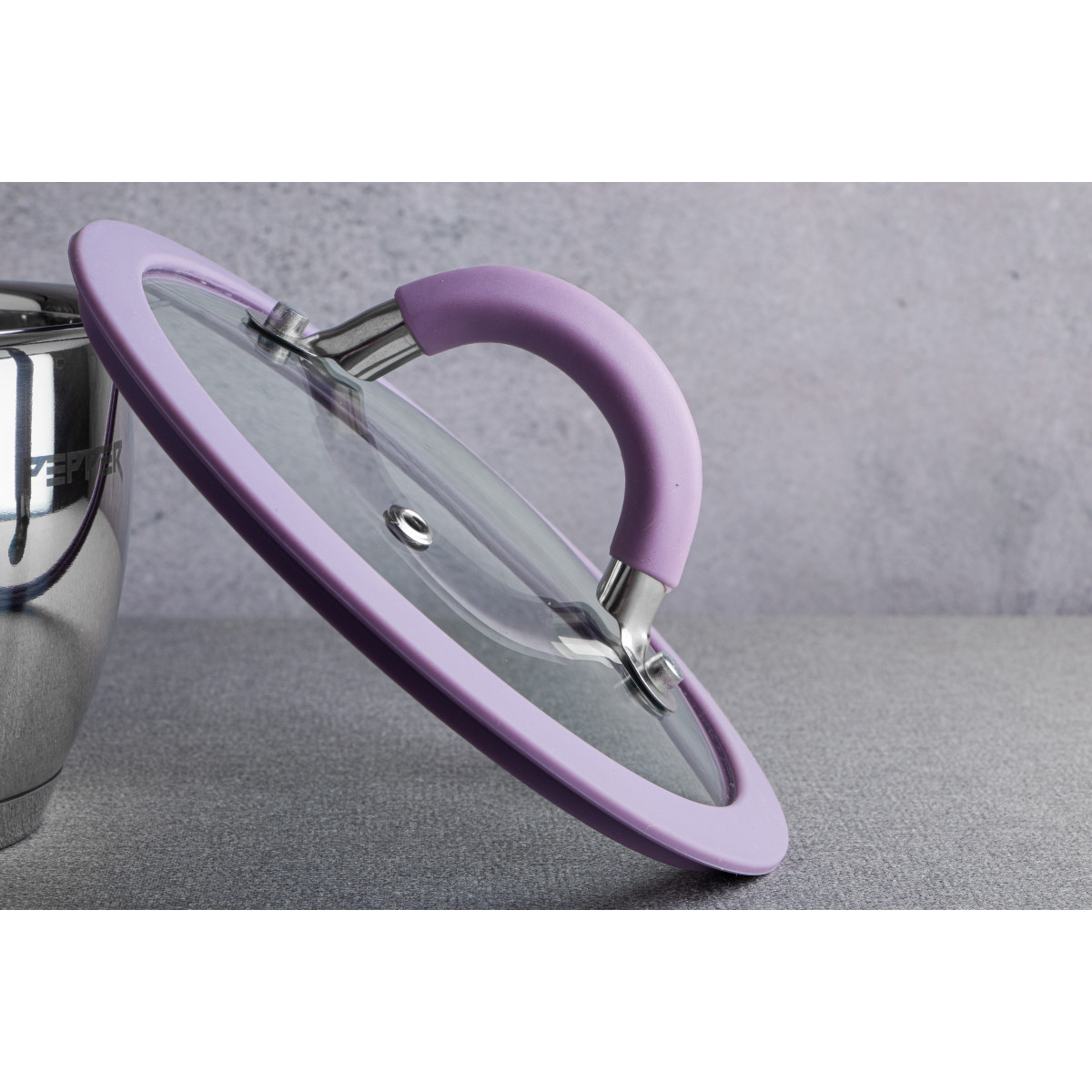 Каструля PR-1109-20 Purple iris Кришка з силіконовим обідком 20 см 3.2 л PEPPER