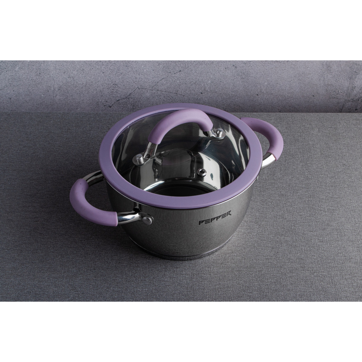 Каструля PR-1109-20 Purple iris Кришка з силіконовим обідком 20 см 3.2 л PEPPER