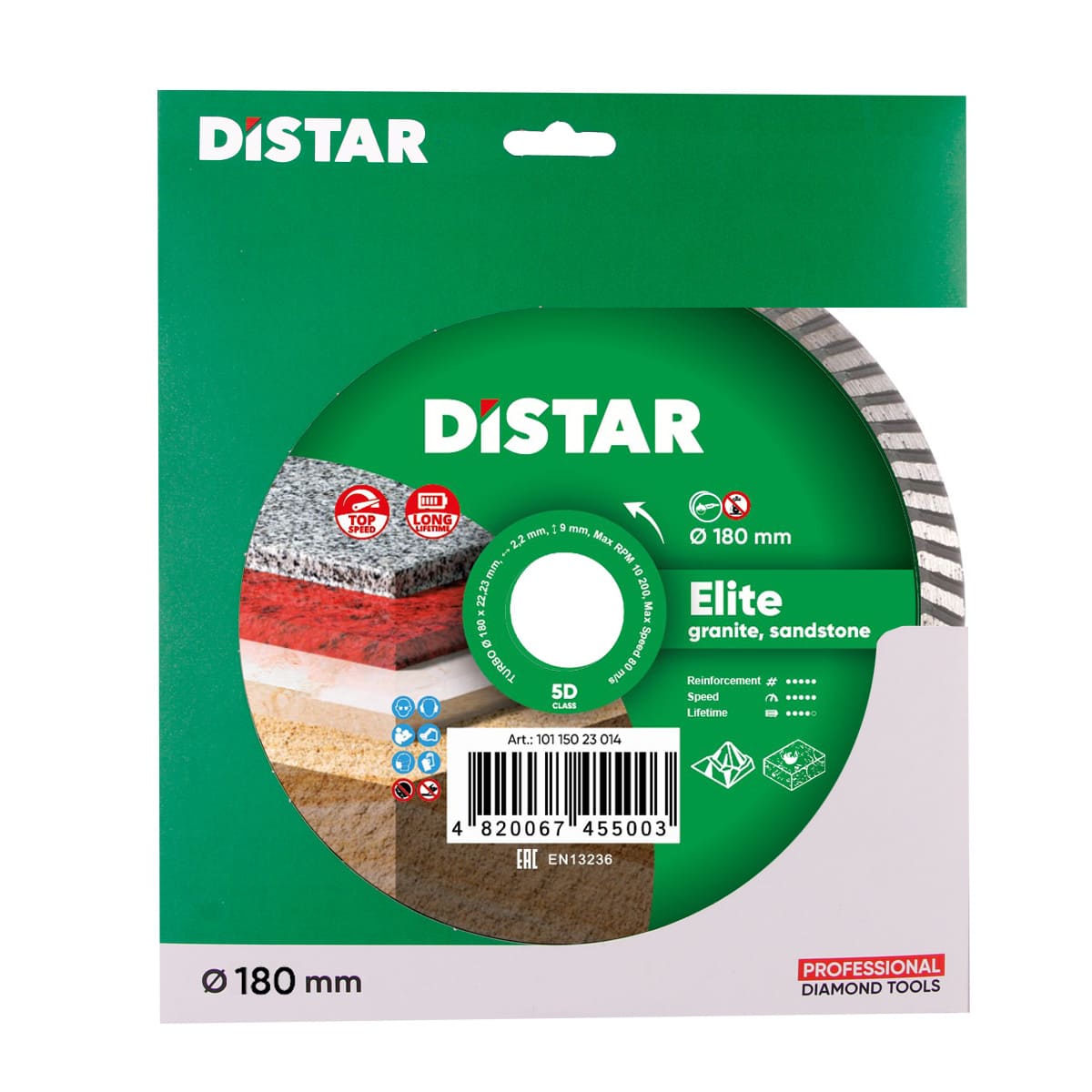 Круг алмазний відрізний DISTAR Turbo Elite 180x2,4x9x22,23 (10115023014)