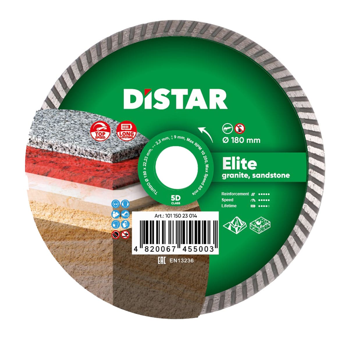 Круг алмазний відрізний DISTAR Turbo Elite 180x2,4x9x22,23 (10115023014)