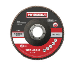 Круг пелюстковий плоский 125х22,2 мм, P80, Т27 Haisser