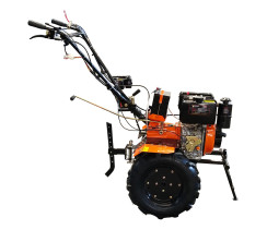 Мотоблок дизельный Forte 1350E, колеса 12", 9 л.с (оранжевый)