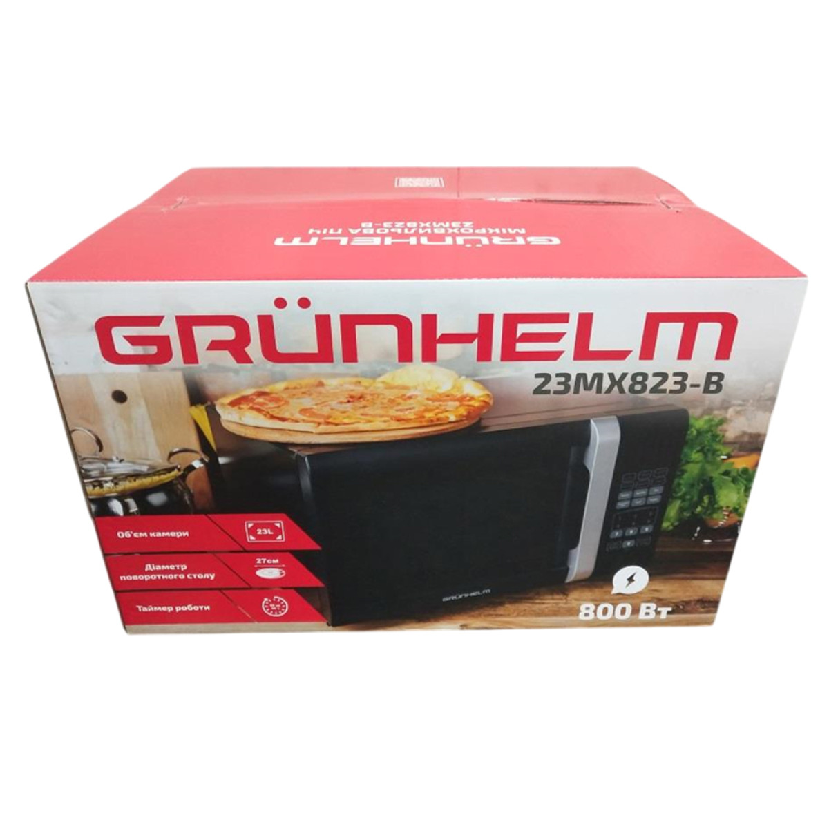Мікрохвильова піч GRUNHELM 23MX823-B