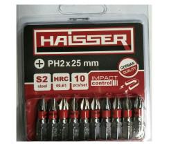 Набір біт Haisser PH2X25 мм (10шт)