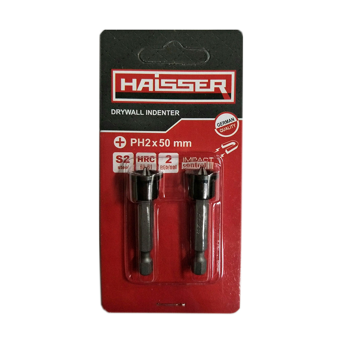 Набір біт по гіпсокартону Haisser PH2X50 мм 2шт