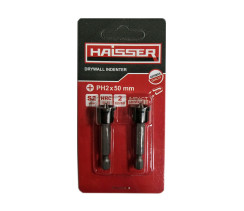 Набір біт по гіпсокартону Haisser PH2X50 мм 2шт