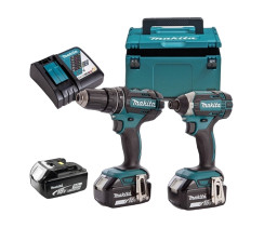Набір інструментів DLX2127TJ1 (DDF482, DTD152, DC18RC, BL1850Bx3, Makpac) Makita