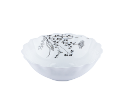 Салатник V-155BW Чорно-біле суцвіття Wave Vittora 155 мм