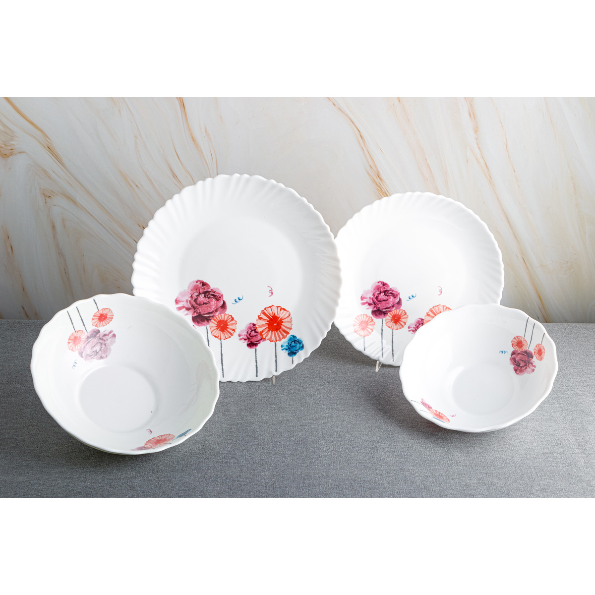 Салатник V-175AF Акварельные цветы wave Vittora 175 мм