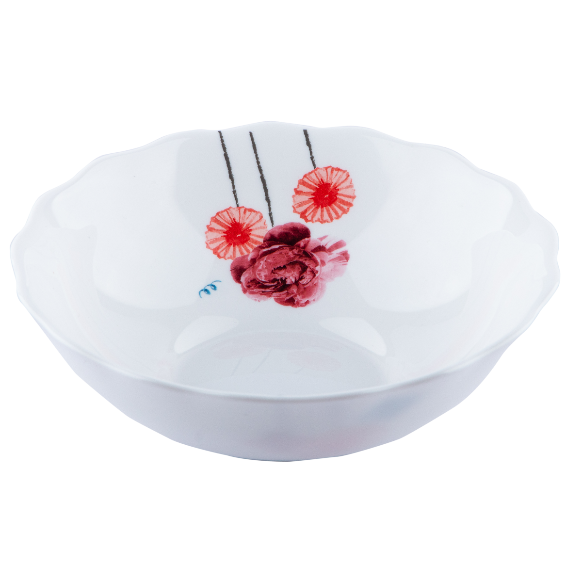 Салатник V-175AF Акварельные цветы wave Vittora 175 мм