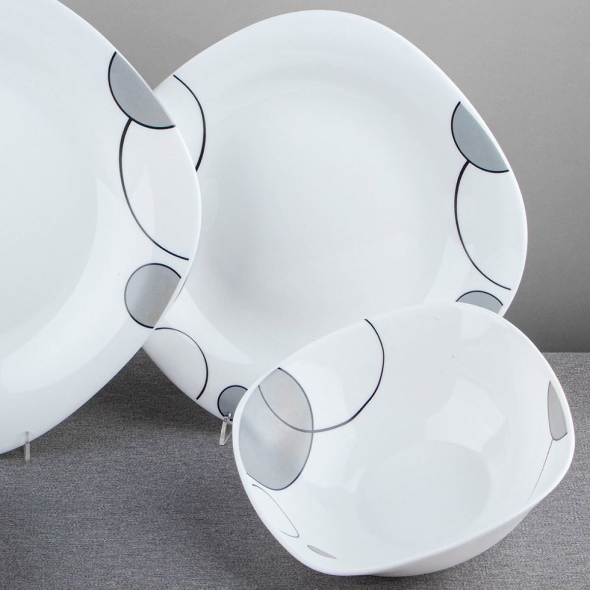 Салатник V-190Sgb Сірі бульбашки square Vittora 190 мм