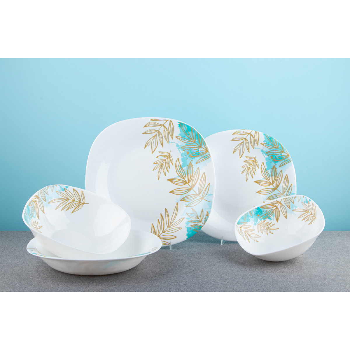 Салатник V-190Sgr Золотая ветвь square Vittora 190 мм