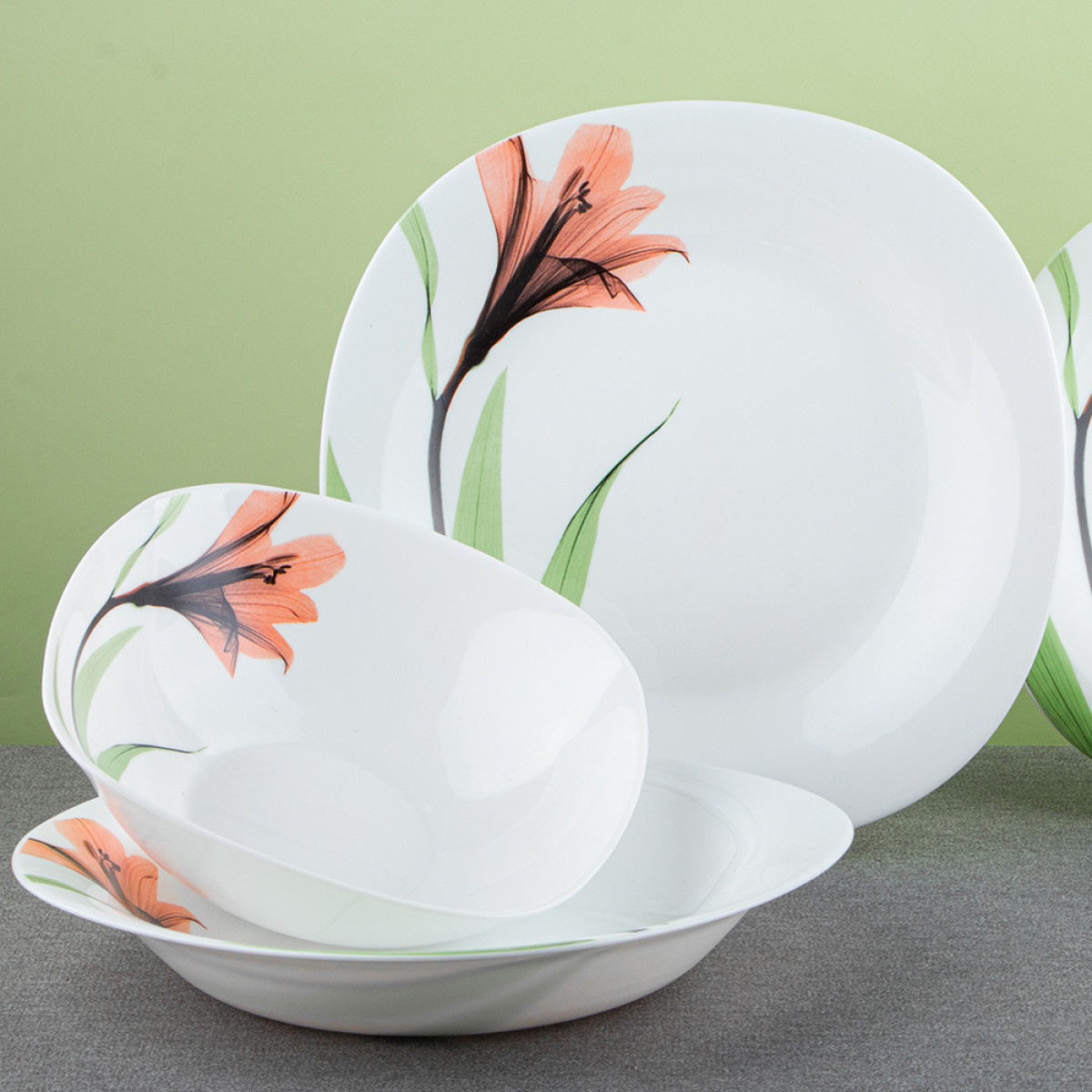 Салатник V-190Spl Розовая лилия square Vittora 190 мм