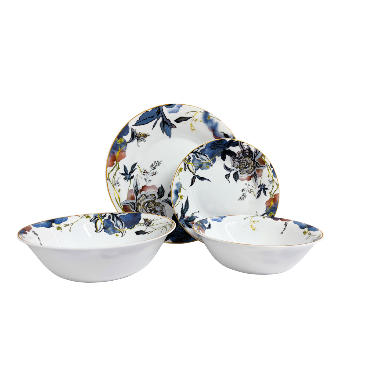 Тарелка десертная 1180Afo Цветочный вернисаж Vittora 180 мм