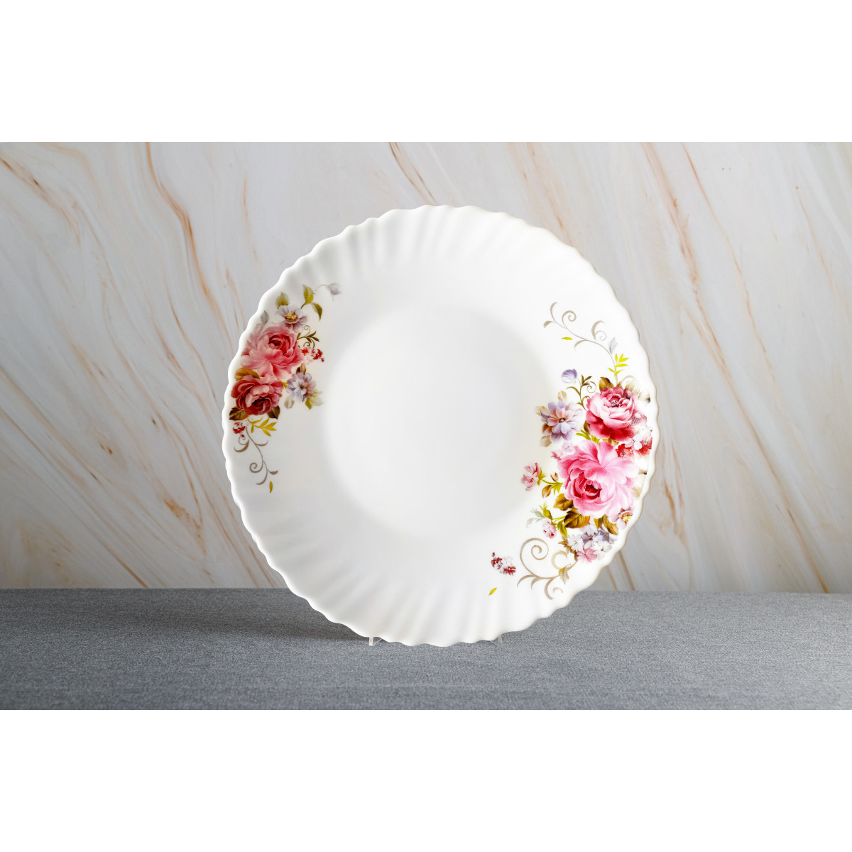 Тарілка десертна V-190PB Рожевий букет wave Vittora 190 мм