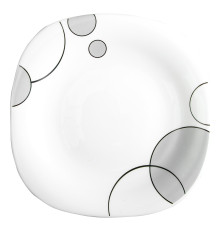 Тарілка десертна V-215Sgb Сірі бульбашки square Vittora 215 мм