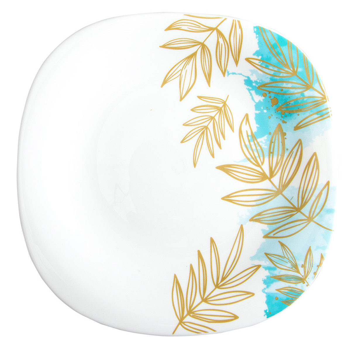 Тарелка десертная V-215Sgr Золотая ветвь square Vittora 215 мм