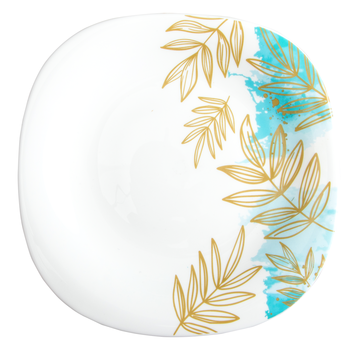 Тарелка десертная V-215Sgr Золотая ветвь square Vittora 215 мм