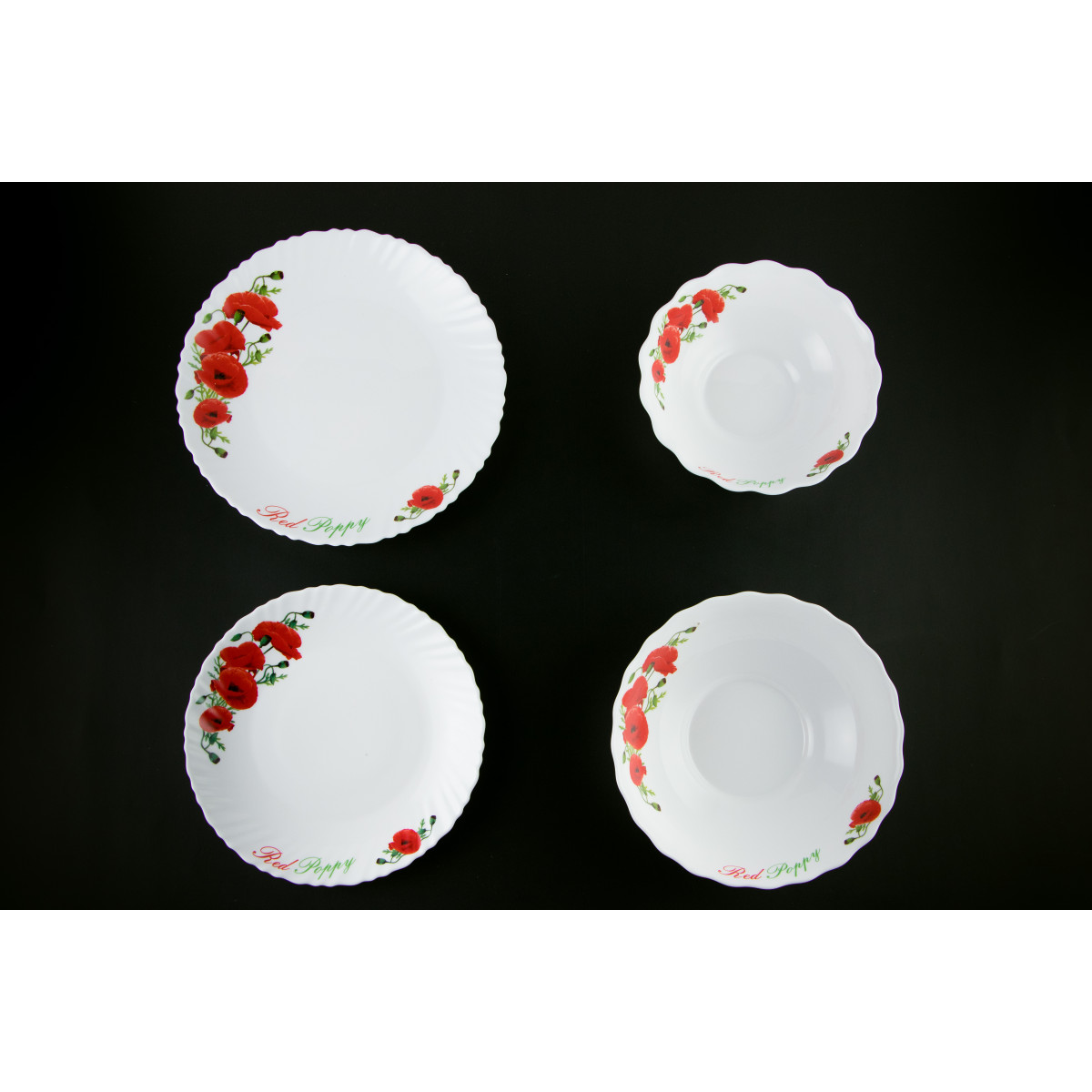 Тарелка десертная V-190P Красные маки Wave Vittora 190 мм