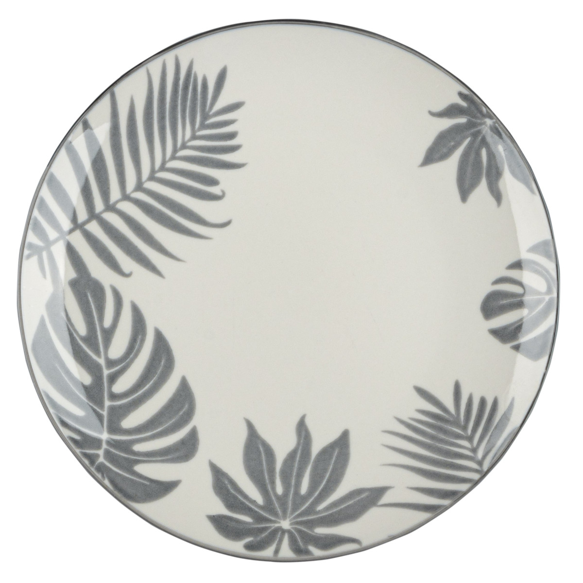 Тарілка десертна VT-P-1190G Сірі листя Vittora 190 мм