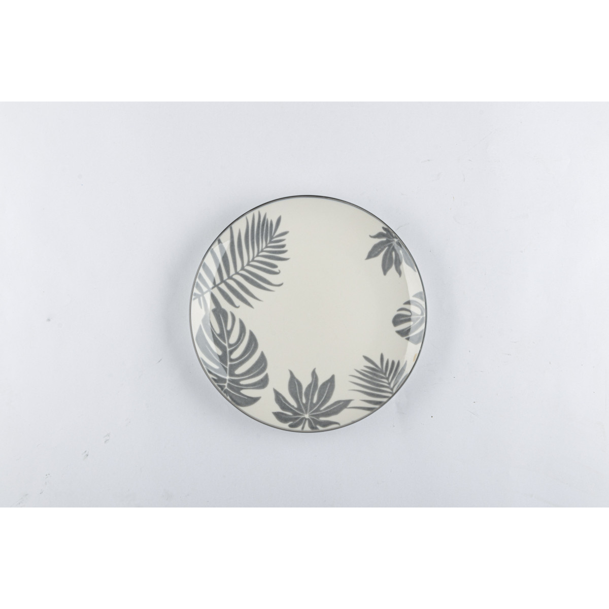 Тарілка десертна VT-P-1190G Сірі листя Vittora 190 мм