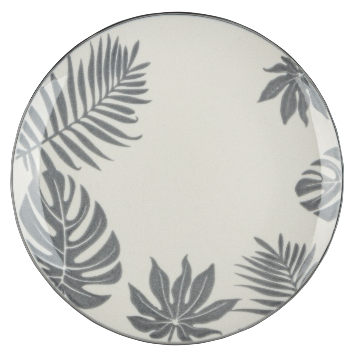 Тарілка десертна VT-P-1190G Сірі листя Vittora 190 мм