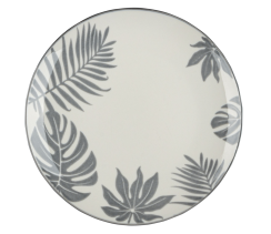 Тарелка десертная VT-P-1190G Серые листья Vittora 190 мм