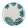 Тарелка десертная VT-P-1190Т Бирюзовые листья Vittora 190 мм