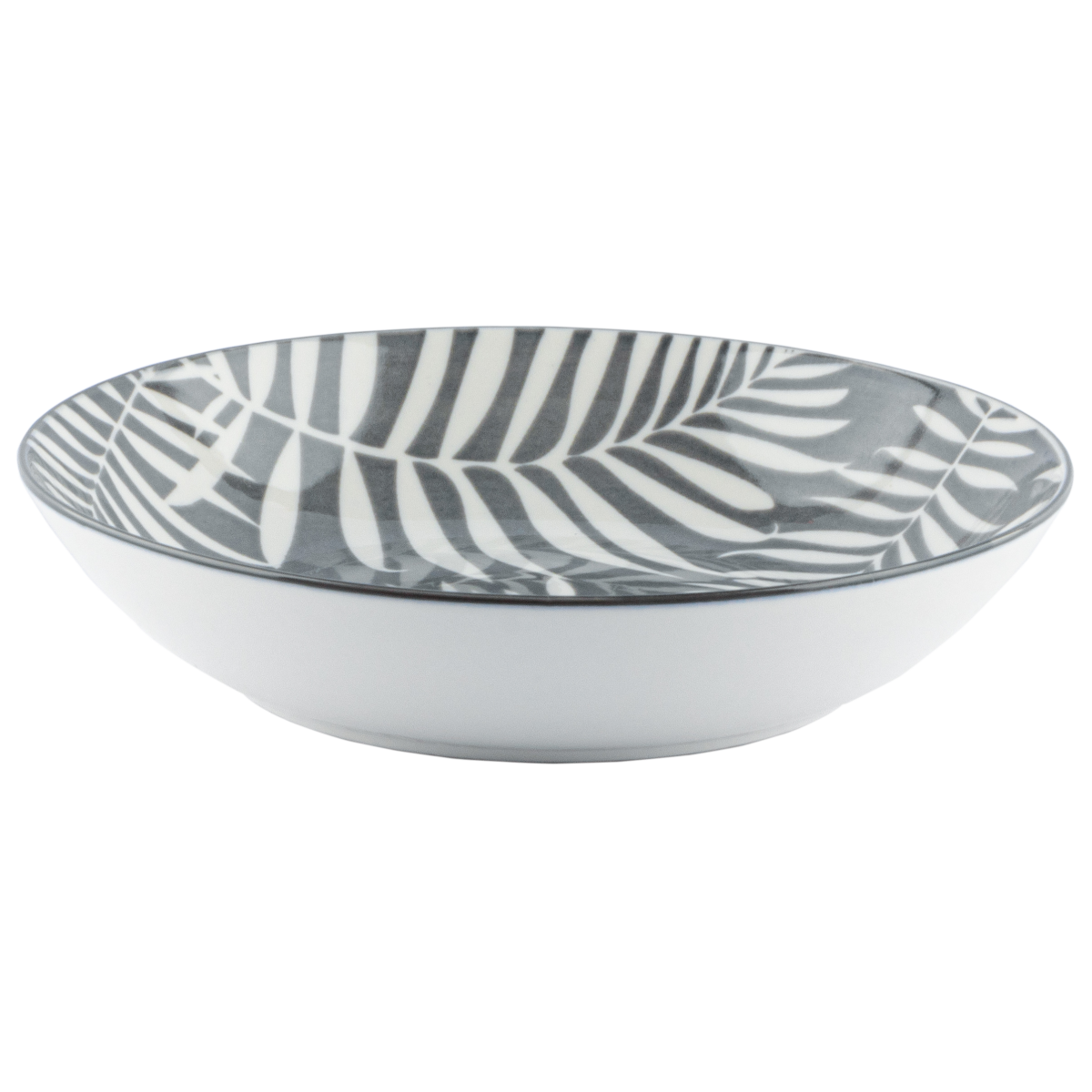 Тарілка глибока VT-P-2200G Сірі листя Vittora 650 мл 200 мм