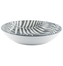 Тарелка глубокая VT-P-2200G Серые листья Vittora 650 мл 200 мм