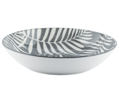 Тарелка глубокая VT-P-2200G Серые листья Vittora 650 мл 200 мм