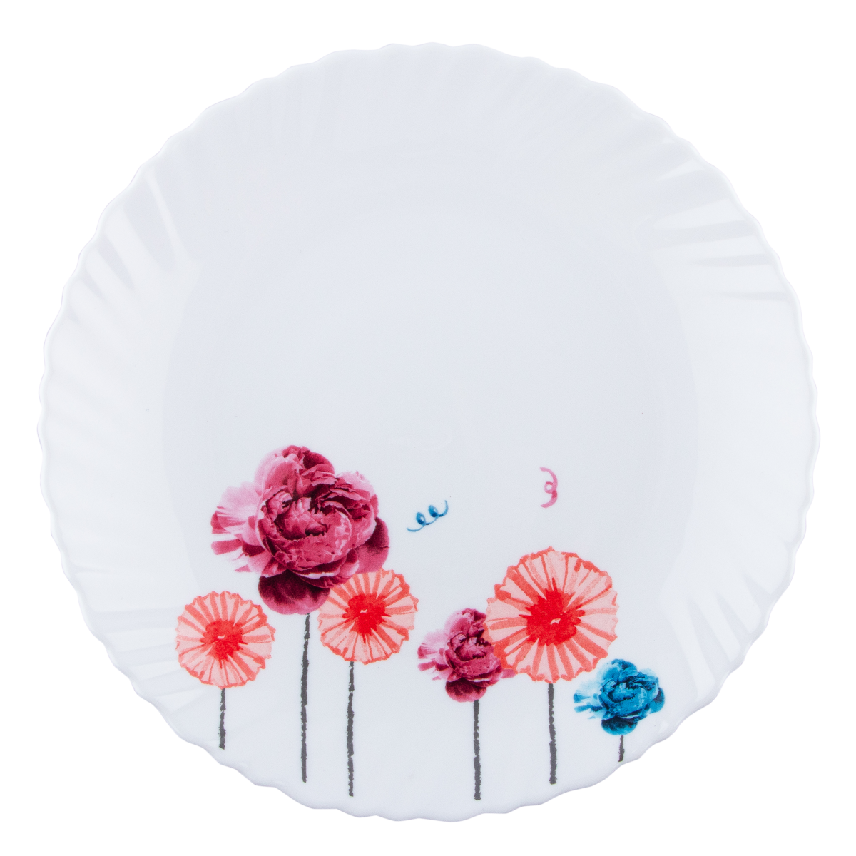 Тарелка обеденная V-220AF Акварельные цветы wave Vittora 220 мм