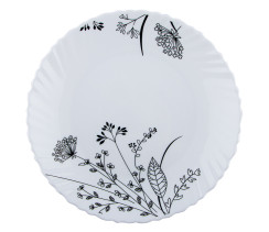 Тарелка обеденная V-220BW Черно-белое соцветие Wave Vittora 220 мм