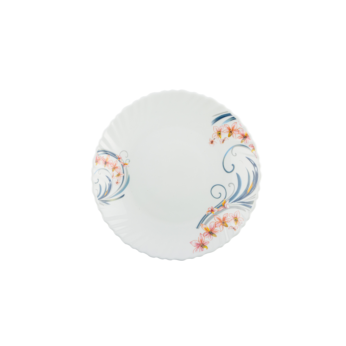 Тарелка обеденная V-220FM Цветочные вензеля wave Vittora 220 мм