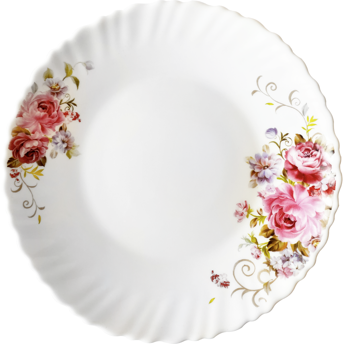 Тарелка обеденная V-220PB Розовый букет Wave Vittora 220 мм
