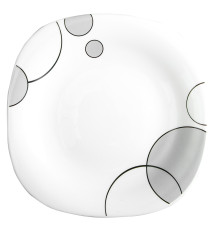 Тарілка обідня V-240Sgb Сірі бульбашки square Vittora 240 мм