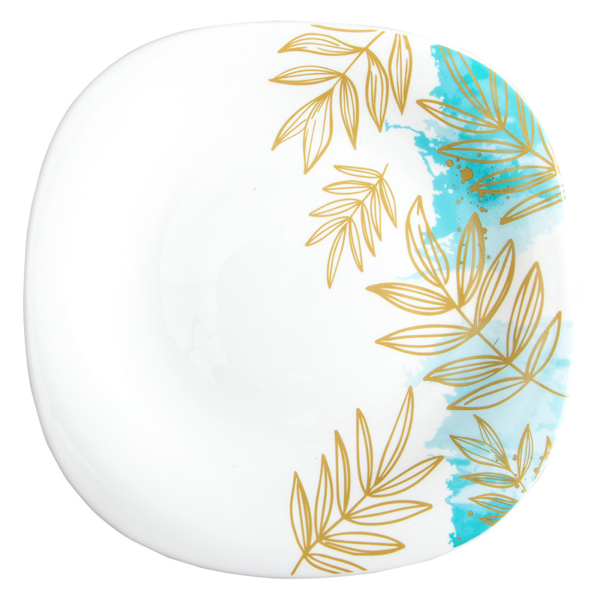 Тарелка обеденная V-240Sgr Золотая ветвь square Vittora 240 мм