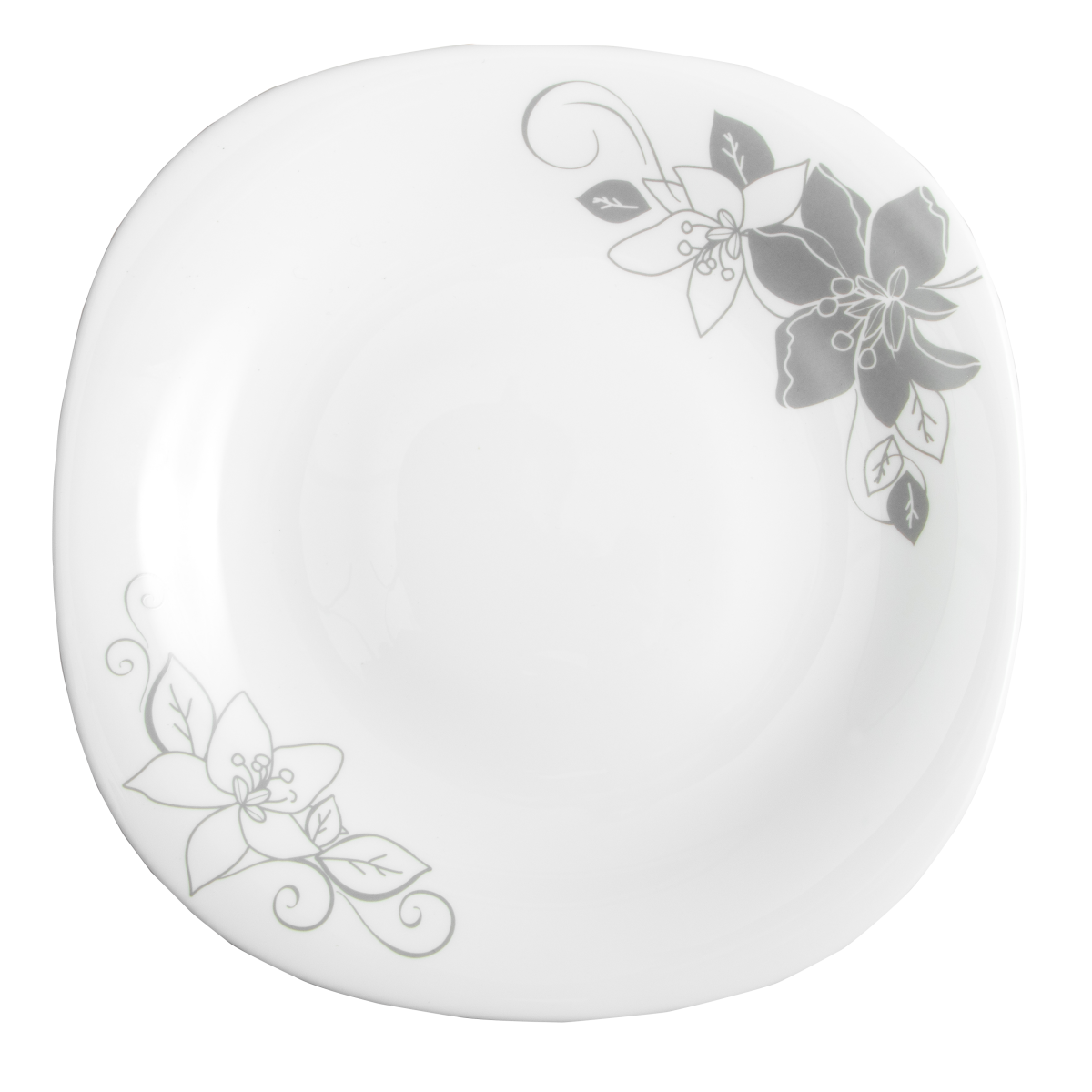 Тарелка обеденная Хрупкая лилия Square V-240Stl Vittora 240 мм