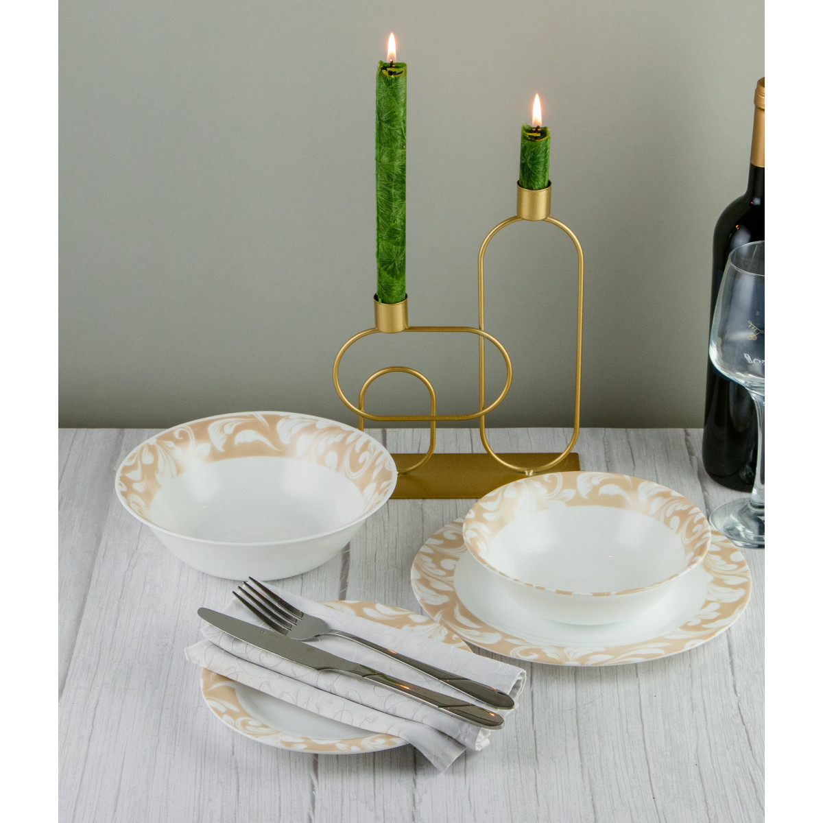 Тарелка обеденная Vittora VT-1230AB AURA Beige 230 мм