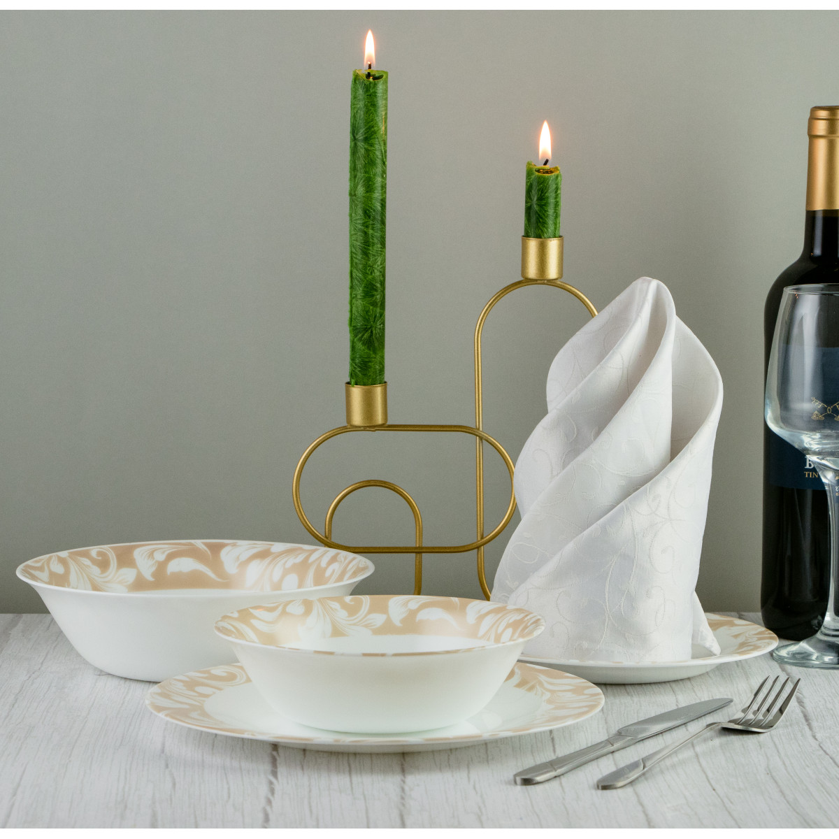 Тарелка обеденная Vittora VT-1230AB AURA Beige 230 мм